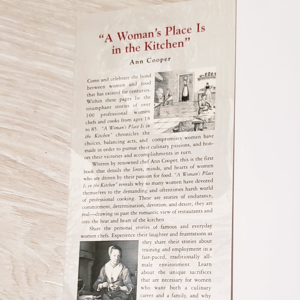 "A Woman's Place Is in the Kitchen" by Ann Cooper - Picture 2 of 3